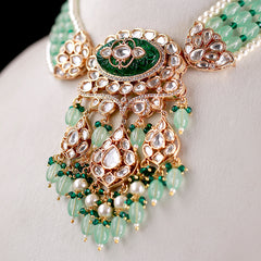 Aaryash Polki mid length Set