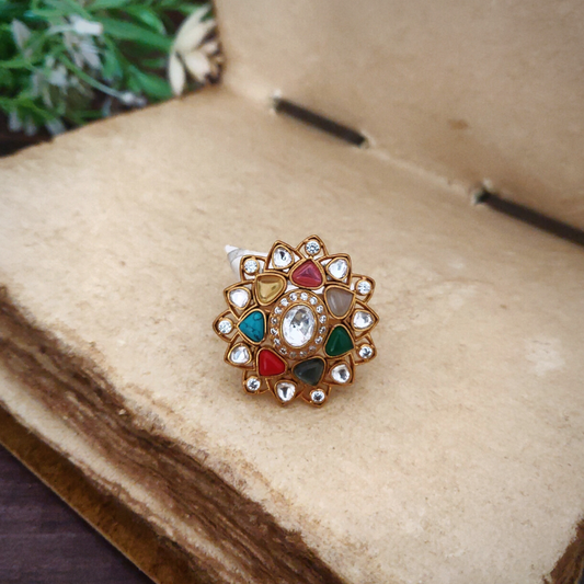 Nargis Navratan Polki Ring