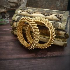 Rahu Antique Gold Plated bangles
