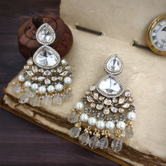 Ridhima Polki Chaandbali (Golden, Sliver, White)