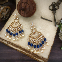 Rivisha Blue Polki Chaandbali