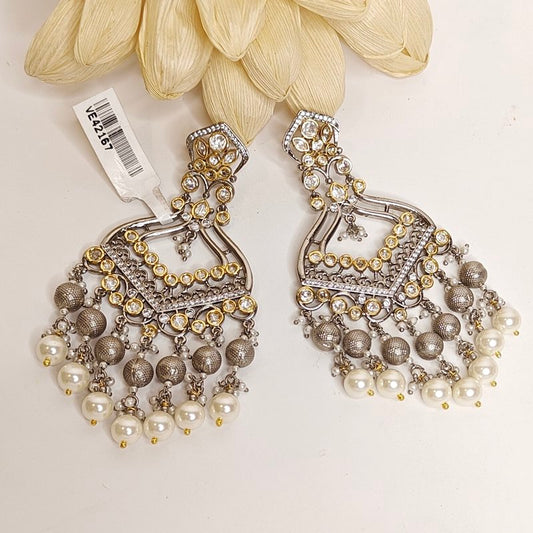 Rivisha Polki Chaandbali Silver