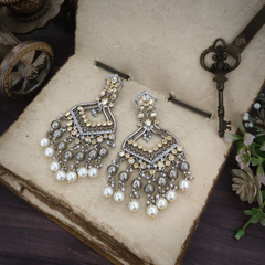 Rivisha Polki Chaandbali Silver