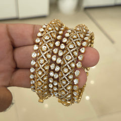 Kangana moissanite polki bangles
