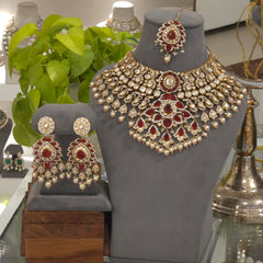 Smitha polki necklace set