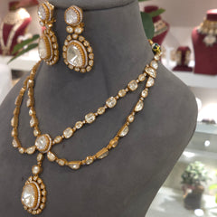 Raavi moissanite polki set