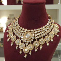 Aarohi Polki Neckline Set
