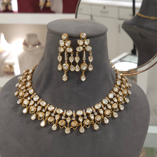 Garima moissanite polki set