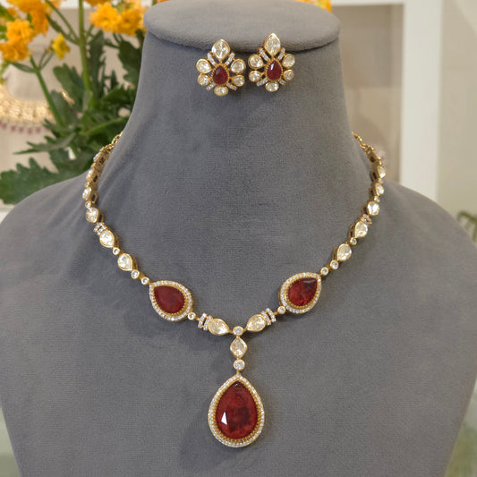 Milan moissanite polki set