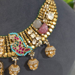 The vindhya nizam moissanite polki set