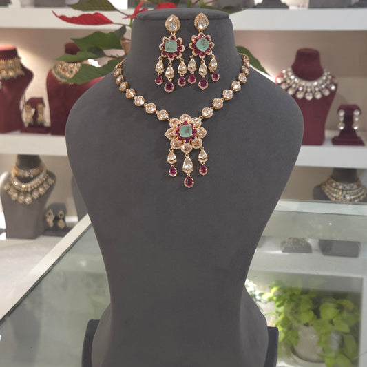Aroma polki necklace set