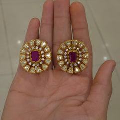 Bellinda Moissanite polki studs