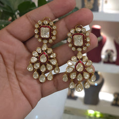 Mariyam moissanite polki danglers