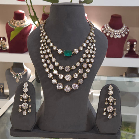 Gala cz necklace set