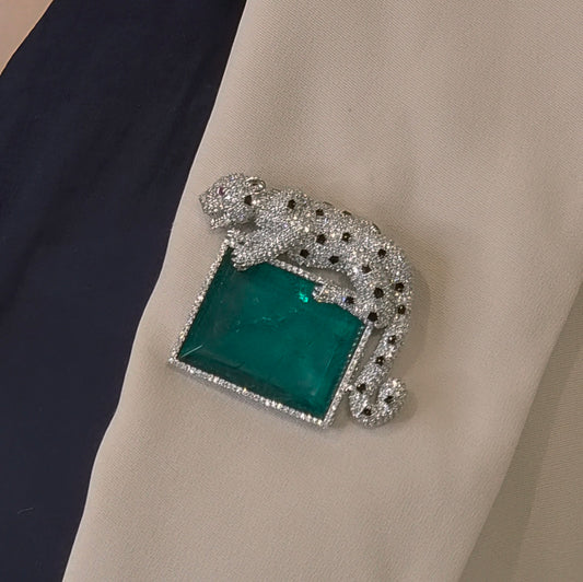 Jaguar Ad brooch