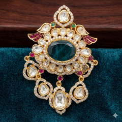 Imran Moissanite polki brooch