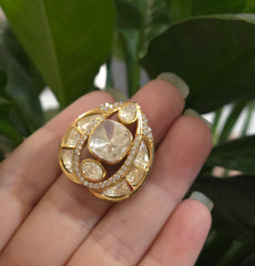Shruti moissanite polki ring