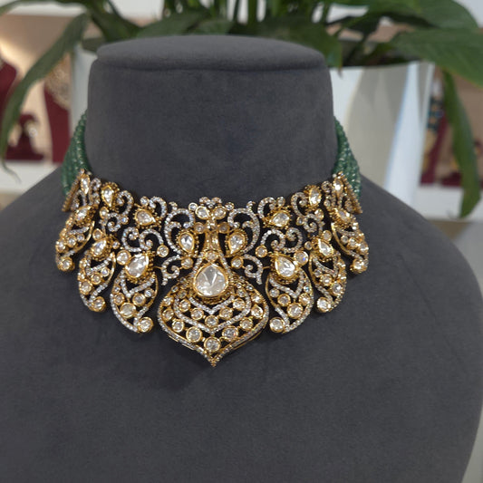 Vibha moissanite polki choker set