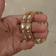 Shina Kundan polki bangles