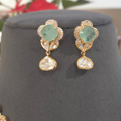 Anisha polki necklace set
