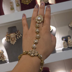 Komal Moissanite polki Hathphool