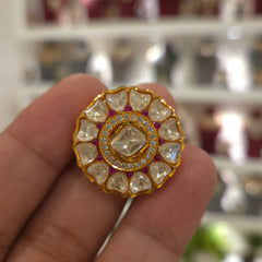Manu moissanite polki ring