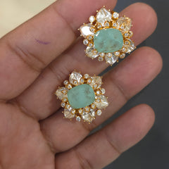 Mahreen moissanite polki choker set .
