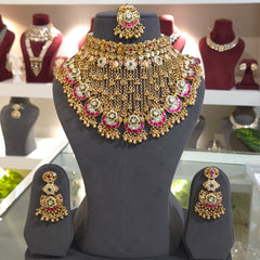 Shrelatha golden kundan set