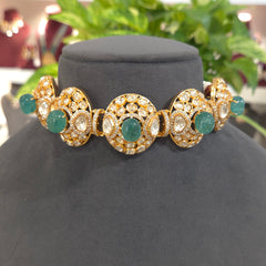 Mrinal moissanite polki set