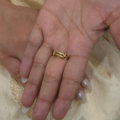 Megha moissanite polki ring