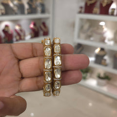 Mannat moissanite Polki bangle