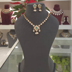 Anisha polki necklace set