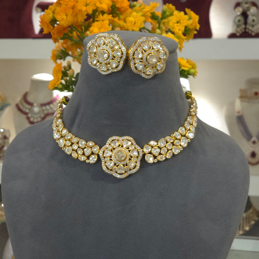 Nancy moissanite polki set