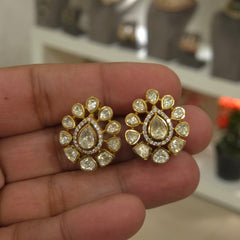 Rakhi moissanite polki studs