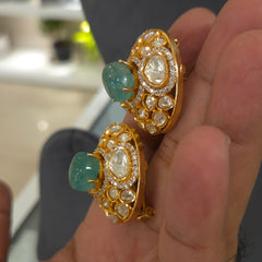 Mrinal moissanite polki set