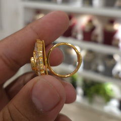 Manu moissanite polki ring