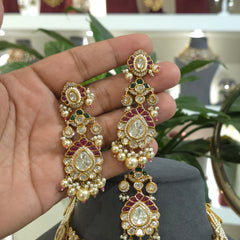 Lotus bridal necklace set