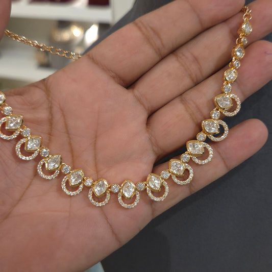 Mini polki necklace set
