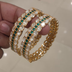 Raavi moissanite polki bangles