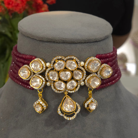 Taran moissanite polki set