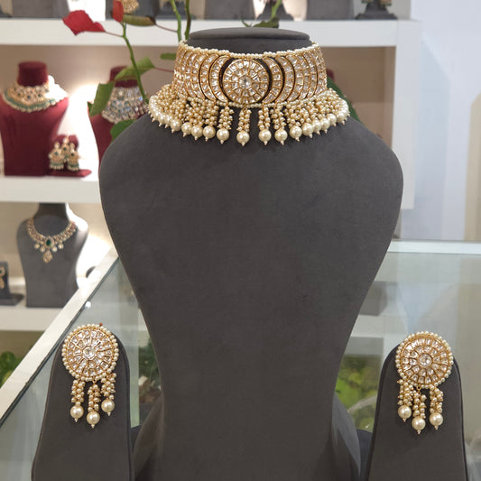 Usha polki choker necklace set
