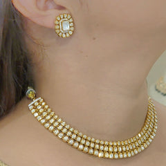 Riddhi moissanite polki set