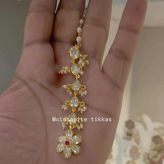 Agni moissanite polki tikka