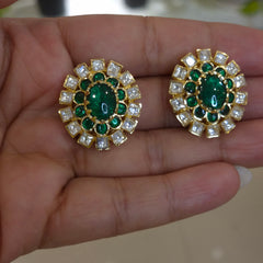 Maya moissanite polki studs