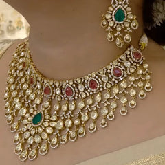 Mehak moissanite polki set .