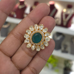 Dhani moissanite polki ring