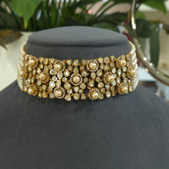 Antiya moissanite polki choker