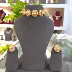 Mrinal moissanite polki set