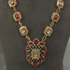 Yashvi moissanite Polki necklace set