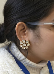 Chahat moissanite polki studs